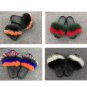 Real Fox Fur Slippers Women Flat Shoes Slides Indoor Outdoor Fashion Ladies New