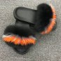 Real Fox Fur Slippers Women Flat Shoes Slides Indoor Outdoor Fashion Ladies New