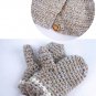 Kids Scarf Gloves Hat Set Winter Baby Moose Warm Wool Clothes Cap Knit Beanie