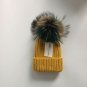 Fox Fur Winter Hat Women Real Pompom Warm Knit Cap Girls Skullies Beanies New