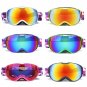 Kids Ski Snowboard Goggles Dual Lens Pro Anti Fog Mask Glasses For Girls Boys Uv