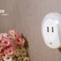 Wall Charger Adapter Night Light LED Sensor Usb 2 Port Perception Travel Lamp