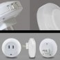 Wall Charger Adapter Night Light LED Sensor Usb 2 Port Perception Travel Lamp