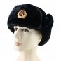 Russia Bomber Winter Hat Men Soviet Army Military Ushanka Pilot Faux Rabbit Fur