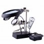 Welding Magnifying Glass LED Light Watch Repair 10x Auxiliary Clip Magnifier
