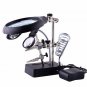 Welding Magnifying Glass LED Light Watch Repair 10x Auxiliary Clip Magnifier