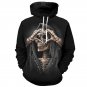 Men Hoodie Sweatshirt S Gildan Top Warm Jacket Hooded Sweater Skull Pullover