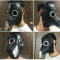 Steampunk Mask Plague Doctor Crow Bird Long Nose Black Leather Horror Costume