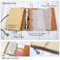 A6 Notebook Planner Vintage Journal Retro Notepad Kraft Paper PU Leather Cover