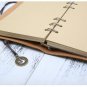 A6 Notebook Planner Vintage Journal Retro Notepad Kraft Paper PU Leather Cover