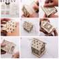 Christmas Led Decoration Light Glow Wood House Hanging Ornaments Santa Claus New