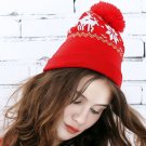 Christmas Women Winter Hat Pom Pom For Girls Beanie Warm Cap Elk Ski Knit New