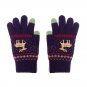 Winter Ladies Gloves Phone Touch Screen Elk Christmas Women Warm Mittens Knit