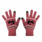 Winter Ladies Gloves Phone Touch Screen Elk Christmas Women Warm Mittens Knit