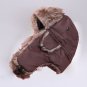 Trapper Winter Bomber Hat Men Warm Russian Trooper Ear Flap Ski Faux Fur Cap
