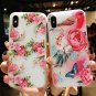 Floral Phone Case For iPhone X 8 Plus XS Max XR 8 7 6 5 Lotus Flower 3D Relief