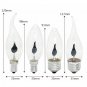 Led Bulb Candle Flame Fire Lighting Filament Retro Vintage E14 E27 3W Flickering