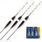 Night Fishing Float LED Light Electric Bobber With Battery Glow Tackle 3pcs Set