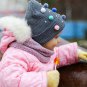Winter Hat For Women Mini Pom Pom Pearls Candy Colors Beanie Knit Warm Girls Cap