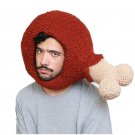 Funny Mask Winter Hat Men Women Knitted Chicken Leg Animal Costume Handmade Gift