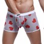 Men Underwear Valentine Day Sexy Transparent Boxers Breathable Shorts Panties