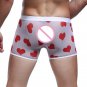 Men Underwear Valentine Day Sexy Transparent Boxers Breathable Shorts Panties