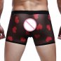 Men Underwear Valentine Day Sexy Transparent Boxers Breathable Shorts Panties