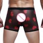 Men Underwear Valentine Day Sexy Transparent Boxers Breathable Shorts Panties