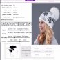 Winter Hat For Women Pom Pom Fur Snowflake Knitted Ski Cap Warm Beanie Wool Xmas