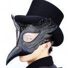 Steampunk Mask Black Leather Plague Doctor Bird Long Nose Beak Party Cosplay Men