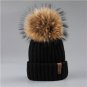 Winter Pompom Kids Hat Girls Boy Real Fur Ball Knitted Warm Cap Beanie New