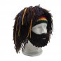 Men Winter Hat Wig Beard Mask Rasta Beanie Caveman Handmade Crocheted Costume