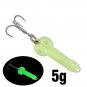 Metal Spinner Fishing Bait Luminous Artificial Glow Lure Penis Bass Pike 5g/10g