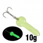 Metal Spinner Fishing Bait Luminous Artificial Glow Lure Penis Bass Pike 5g/10g
