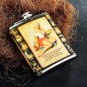 Pocket Flask Leather Hip Cccp Soviet Union Stainless Steel Russia Alcohol Liquor