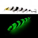 Glow Fishing Lure Artificial Floating Bait Jerkbait Minnow Crankbait 19 g 3D Eye
