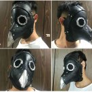 Doctor Steampunk Mask Plague Crow Bird Long Nose Black Leather Horror Costume
