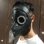 Doctor Steampunk Mask Plague Crow Bird Long Nose Black Leather Horror Costume