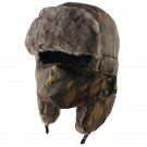 Men Winter Bomber Hat Women Aviator Fur Scarf Mask Warm Ski Cap Trooper Trapper