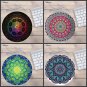 Round Mouse Pad Mat Rug Bohemian Flower Style Anti Slip PC Gaming Vintage Retro