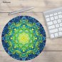 Round Mouse Pad Mat Rug Bohemian Flower Style Anti Slip PC Gaming Vintage Retro