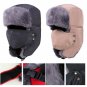 Men Winter Hat Women Trooper Ski Bomber Aviator Mask Faux Fur Ear Flap Cap Warm