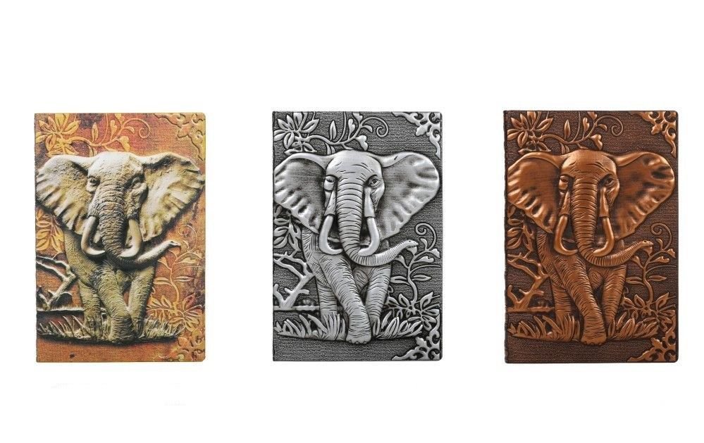 Notebook Planner Journal Notepad Retro Relief Effect Diary PU Leather Cover A5