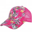 Women Baseball Cap Girl Floral Summer Cotton Snapback Hat Mesh Adjustable New