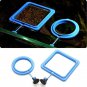 Aquarium Fish Feeding Ring Tank Food Suction Cup Floating Square Feeder Station
