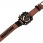 Luxury Quartz Men Wrist Watch Art Brand Rectangle Three Time Zone Canvas Strap