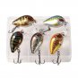 5pcs/Lot 1.5g 3cm Topwater Fishing Lures Wobbler Mini Crankbait With Plastic Box