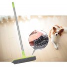 Long Push Rubber Broom Pet Cat Dog Hair Clean Bristles Sweeper Squeegee Bristle