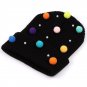 Women Winter Hat Mini Pom Pom Pearls Candy Colors Beanie Knit Warm Girls Cap New