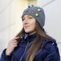 Women Winter Hat Mini Pom Pom Pearls Candy Colors Beanie Knit Warm Girls Cap New